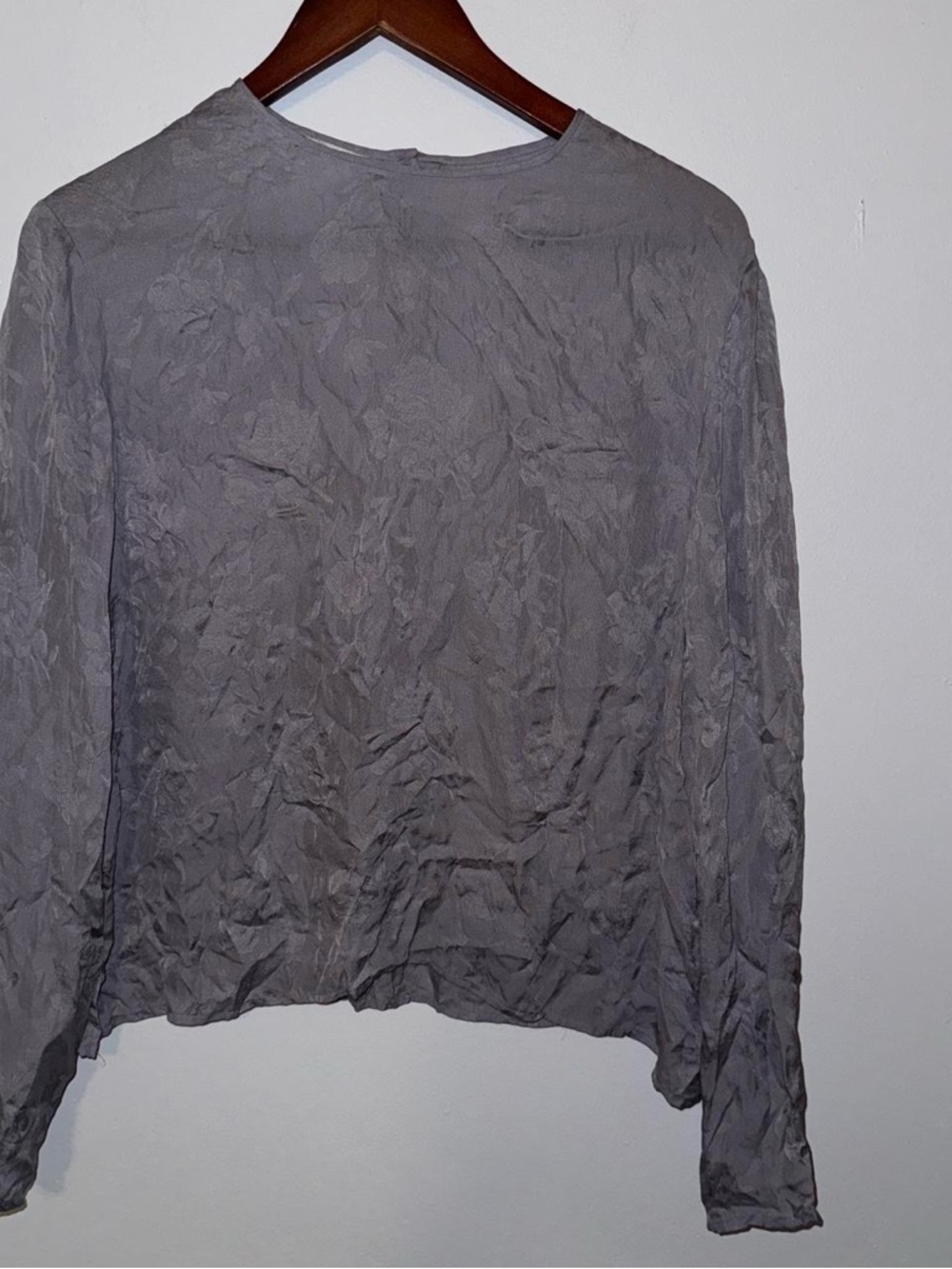 Rena Rowan Essentials Silk Blouse - Light Lavender Gray